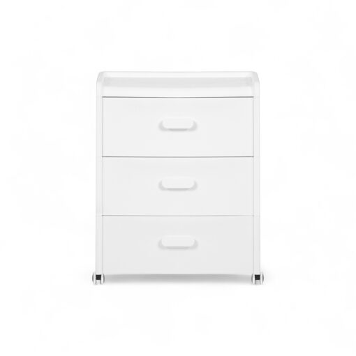Diaz Bedside Table with Wheels (3 Drawers) - Image 3