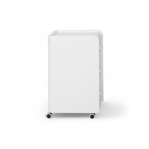 Diaz Bedside Table with Wheels (3 Drawers) - Image 4