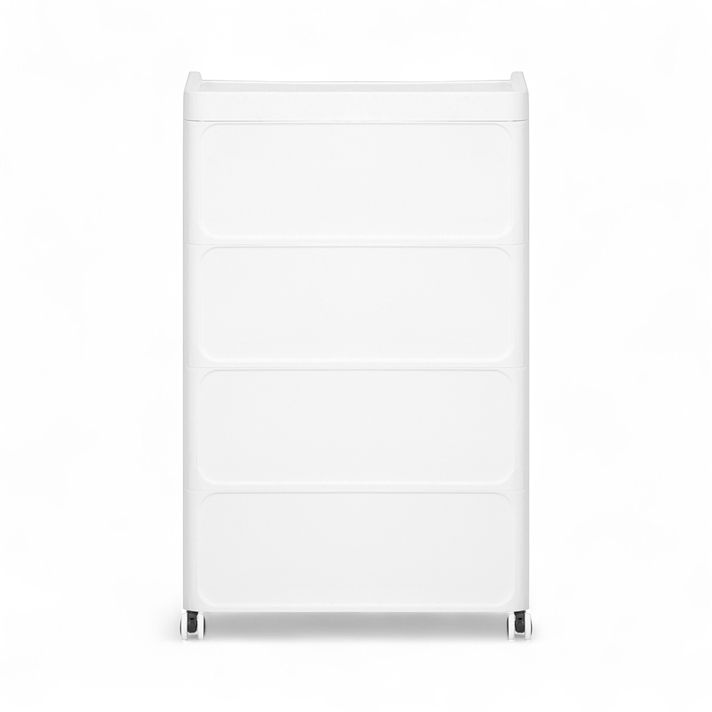 Diaz Bedside Table with Wheels (4 Drawers) - Image 5