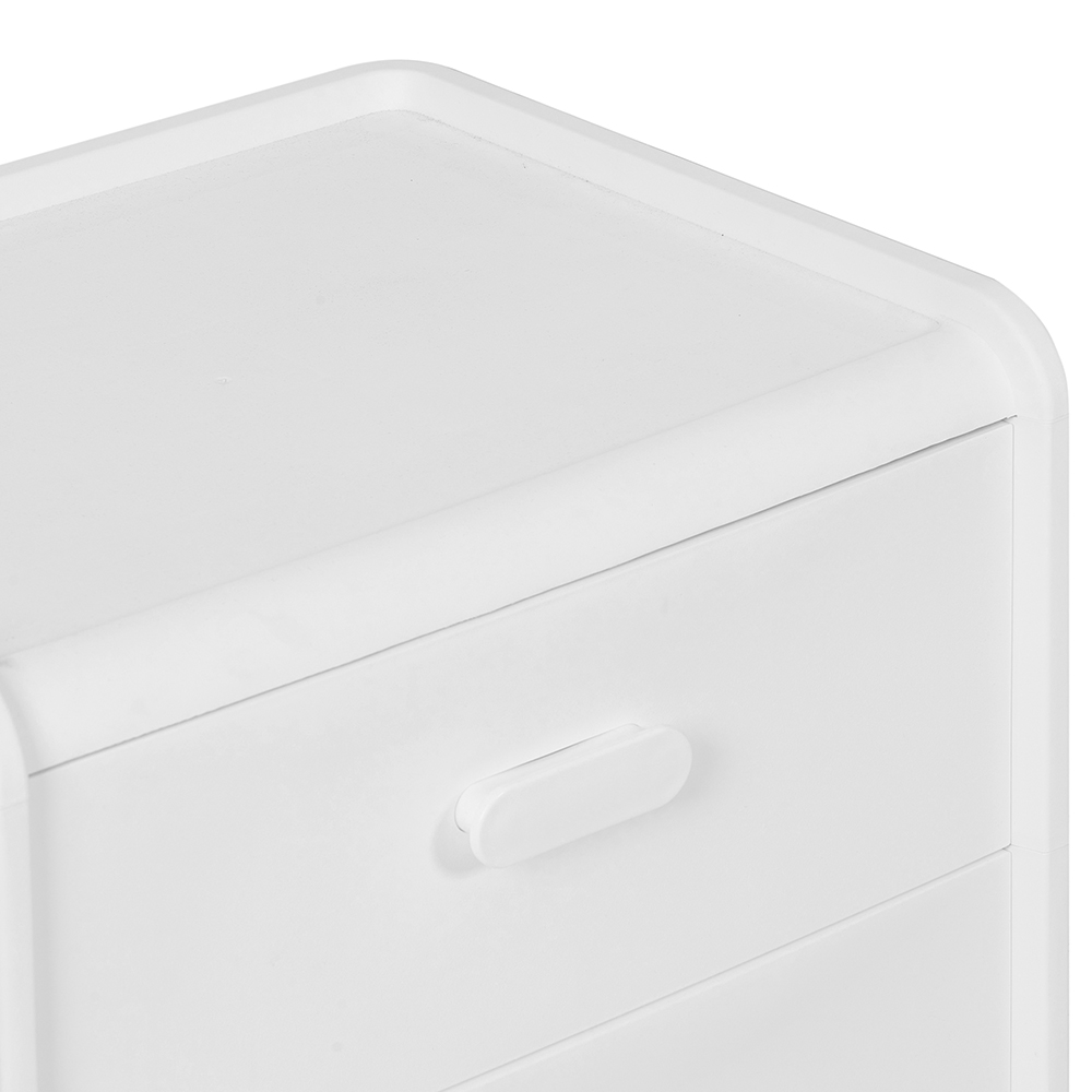 Diaz Bedside Table with Wheels (4 Drawers) - Image 6