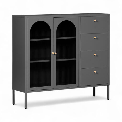 Rivian Cabinet (2 Glass Doors with 4 Drawers) - Image 14