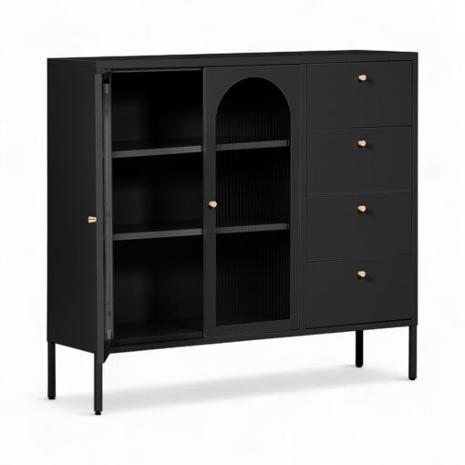 Rivian Cabinet (2 Glass Doors with 4 Drawers) - Image 15