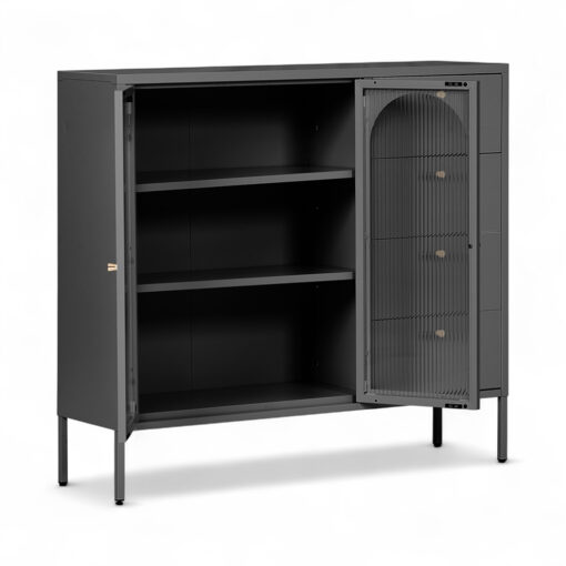 Rivian Cabinet (2 Glass Doors with 4 Drawers) - Image 16