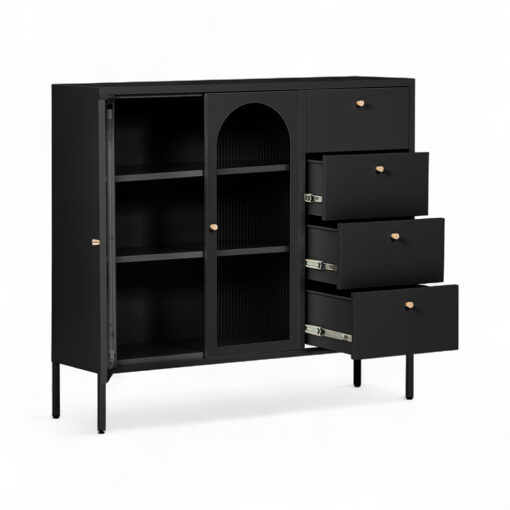 Rivian Cabinet (2 Glass Doors with 4 Drawers) - Image 17