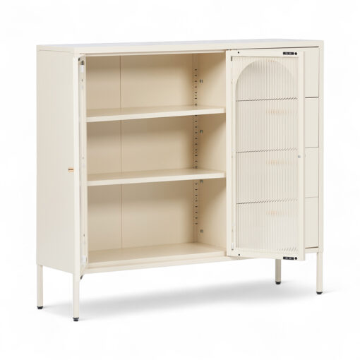 Rivian Cabinet (2 Glass Doors with 4 Drawers) - Image 3
