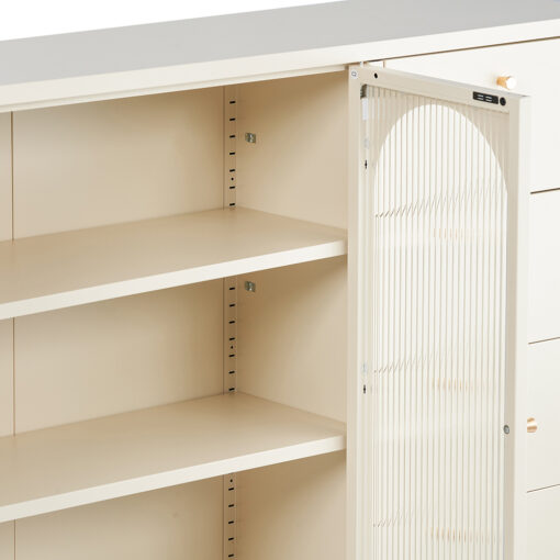 Rivian Cabinet (2 Glass Doors with 4 Drawers) - Image 10