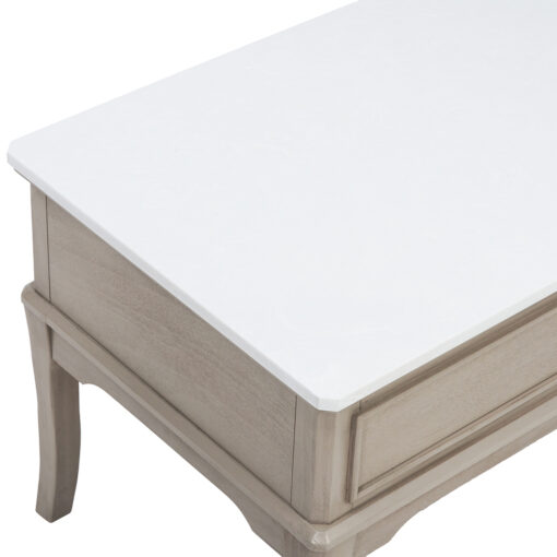 Ruby Marble Top Coffee Table (2 Drawers) - Image 7