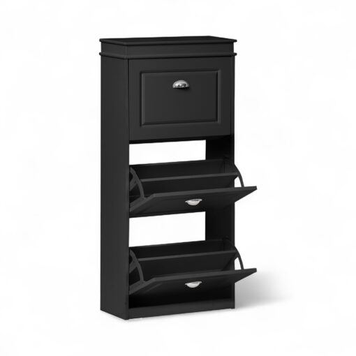 Margarett Shoe Cabinet with 3 Flip Drawers - Image 11