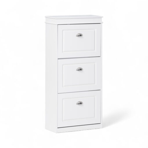 Margarett Shoe Cabinet with 3 Flip Drawers
