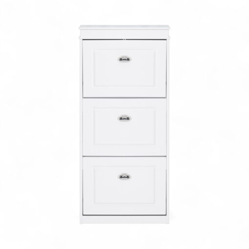 Margarett Shoe Cabinet with 3 Flip Drawers - Image 4