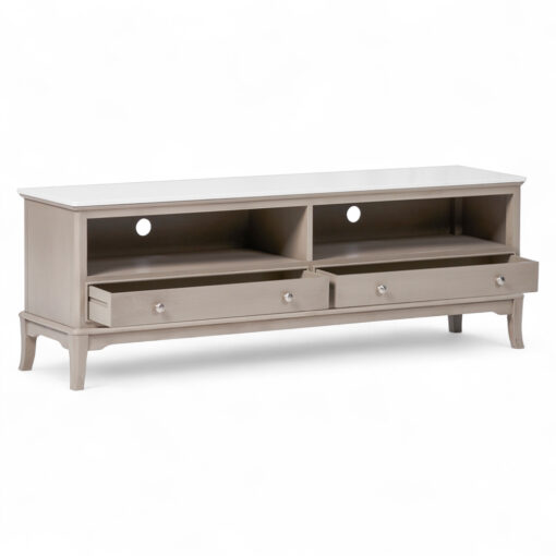 Ruby Marble Top TV Cabinet (2 Drawers) - Image 2