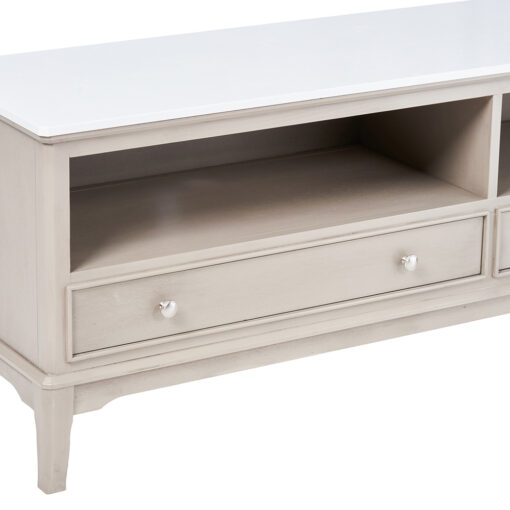 Ruby Marble Top TV Cabinet (2 Drawers) - Image 7