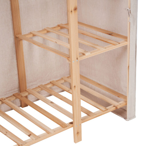 Jim Portable Fabric Covered Wardrobe - Image 5