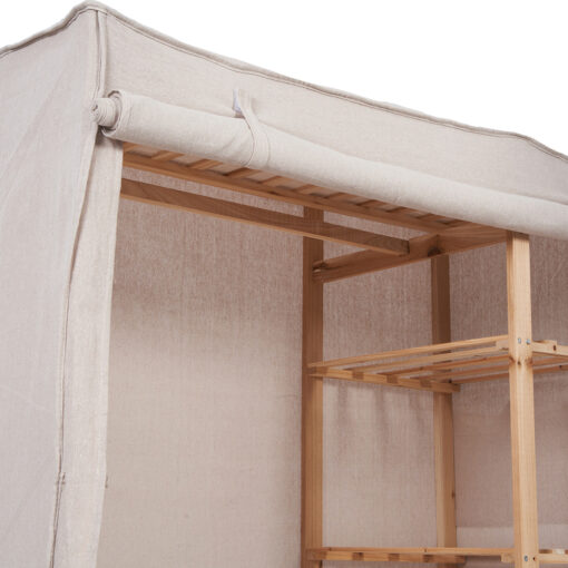 Jim Portable Fabric Covered Wardrobe - Image 6