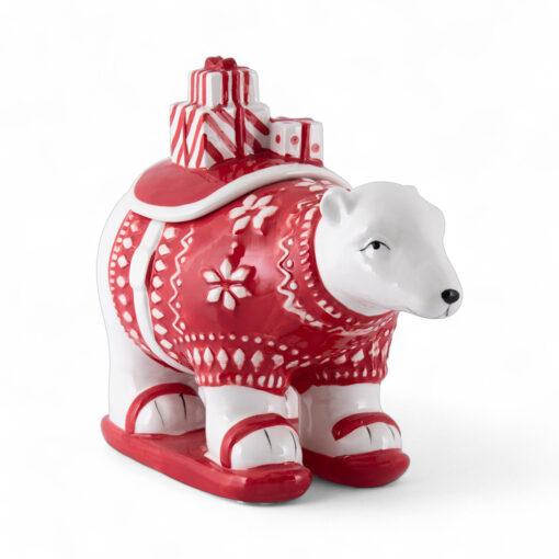 Ceramic Polar Bear Container (H25.5cm)