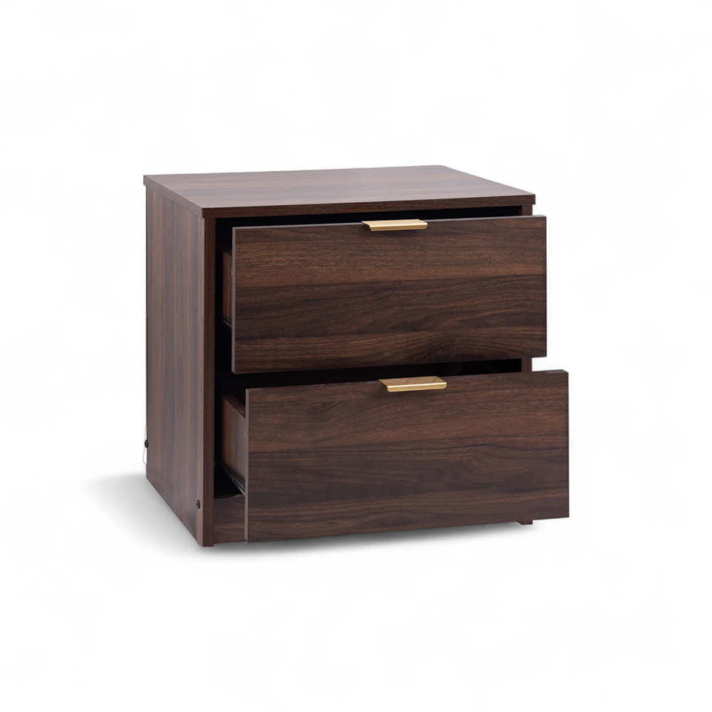 Mocha Lux 2 Drawer Pedestal - Image 2