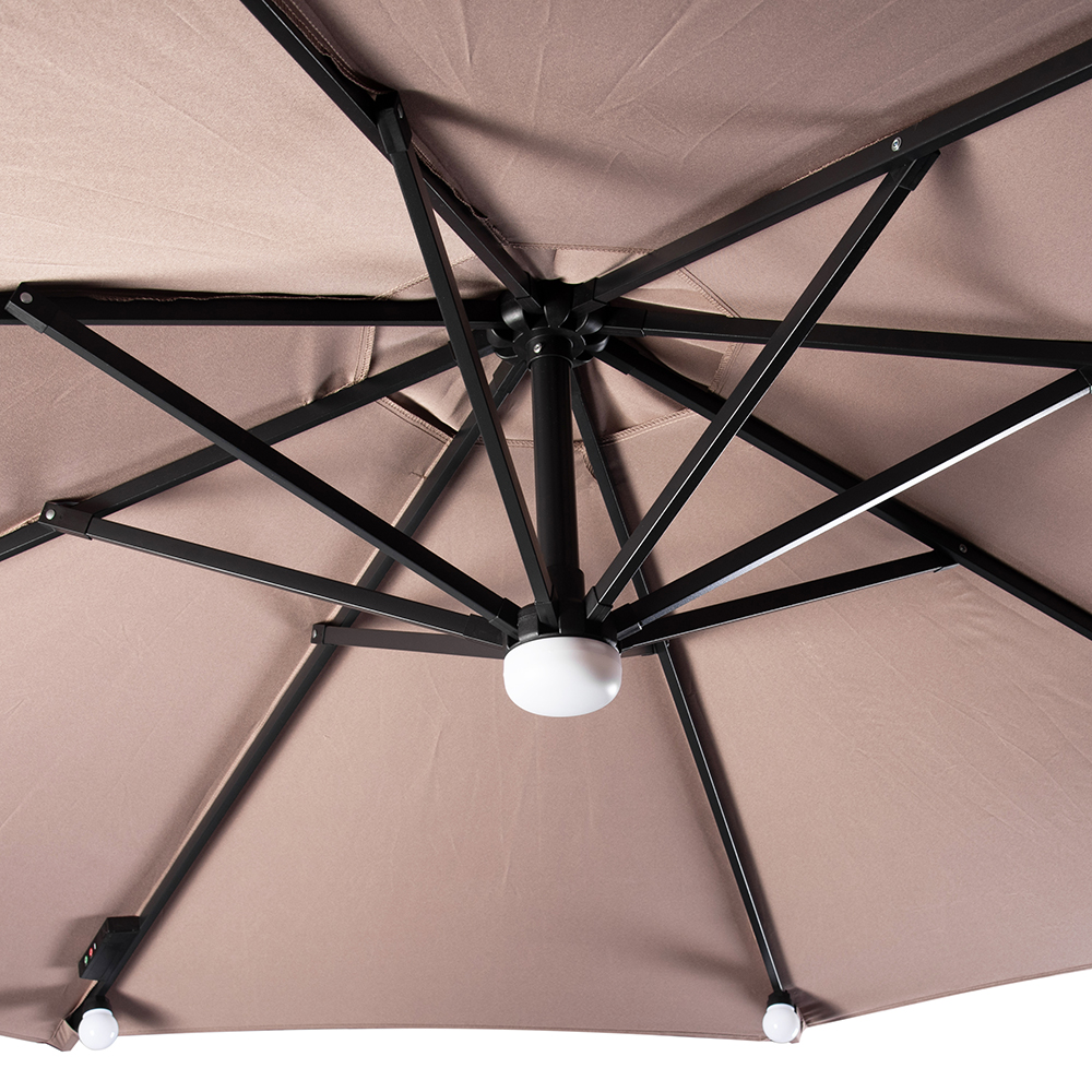 Jorah Cantilever Parasol with LED Solar - Image 13