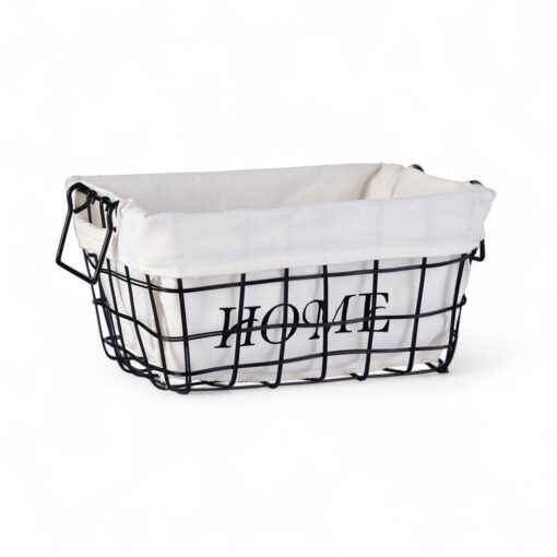 Wire Storage Basket with Liner (H15cm)