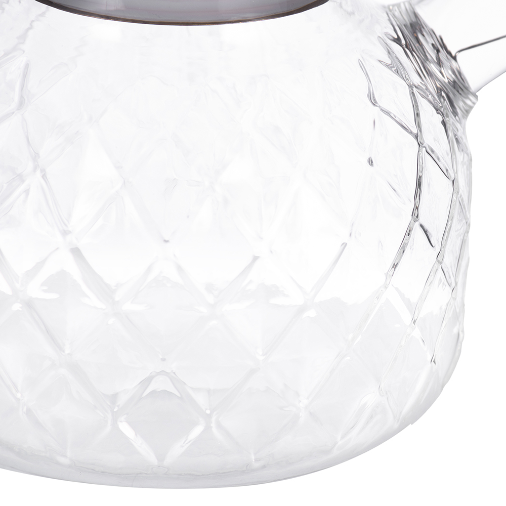 Glass Pot with Gold Stainless Steel Lid (H16.5cm) - Image 8