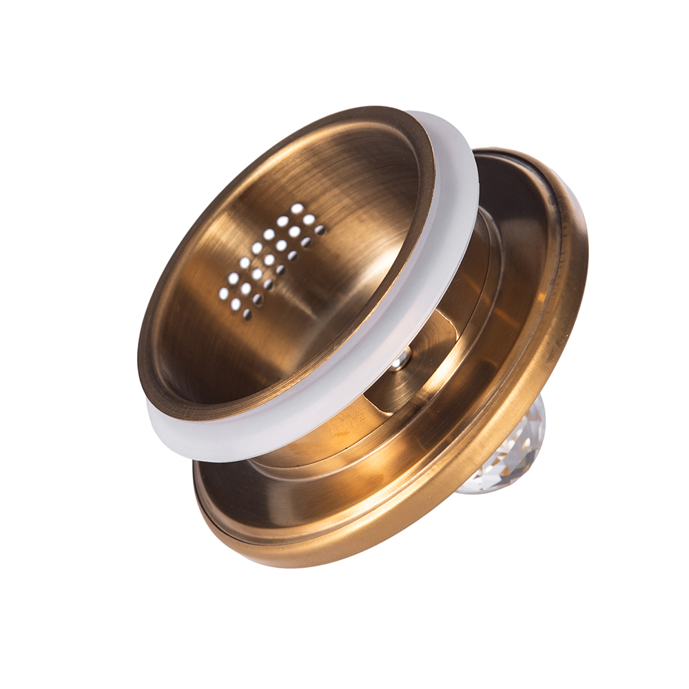 Glass Pot with Gold Stainless Steel Lid (H22.6cm) - Image 6