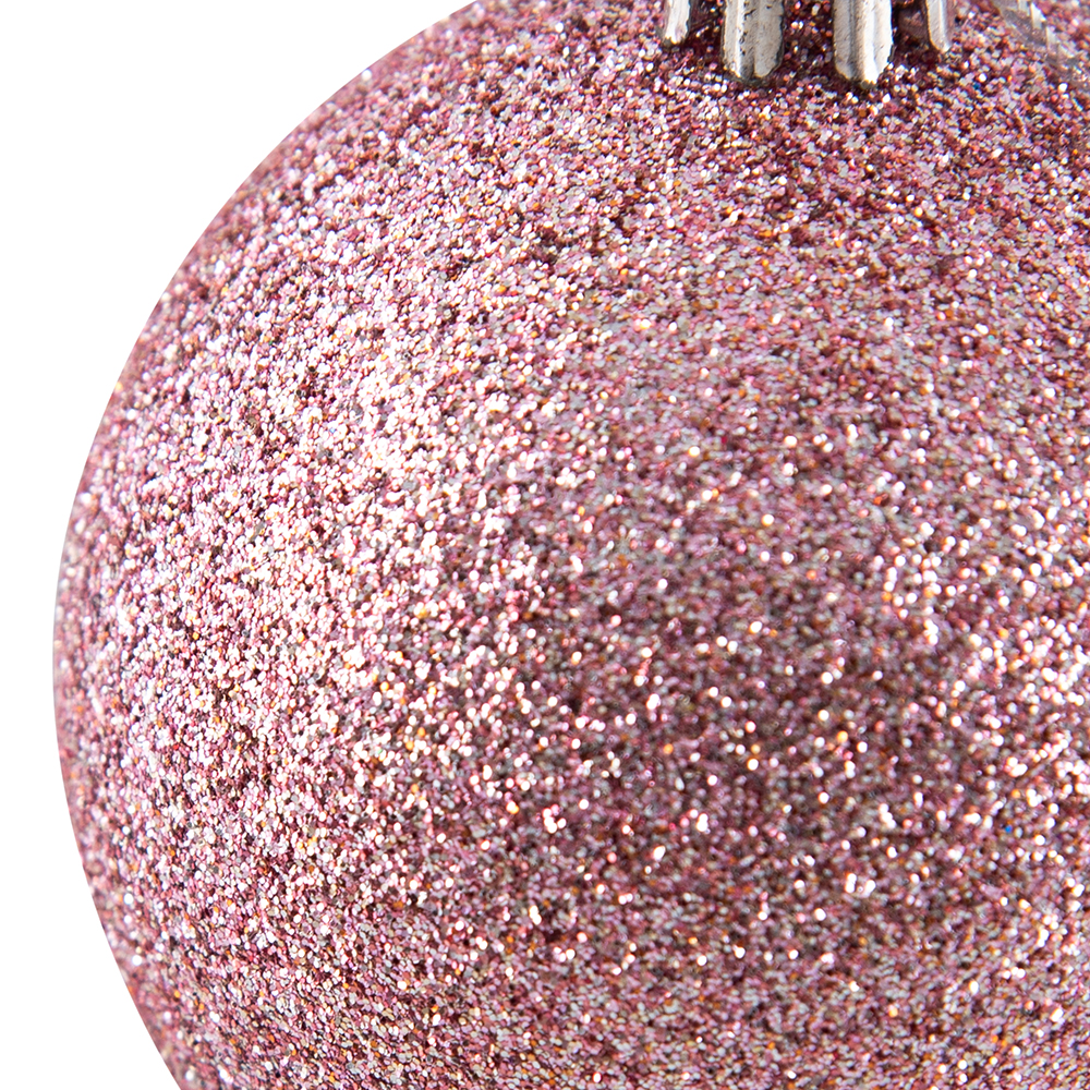 6 Pcs Glitter Christmas Hanging Balls (8cm) - Image 4