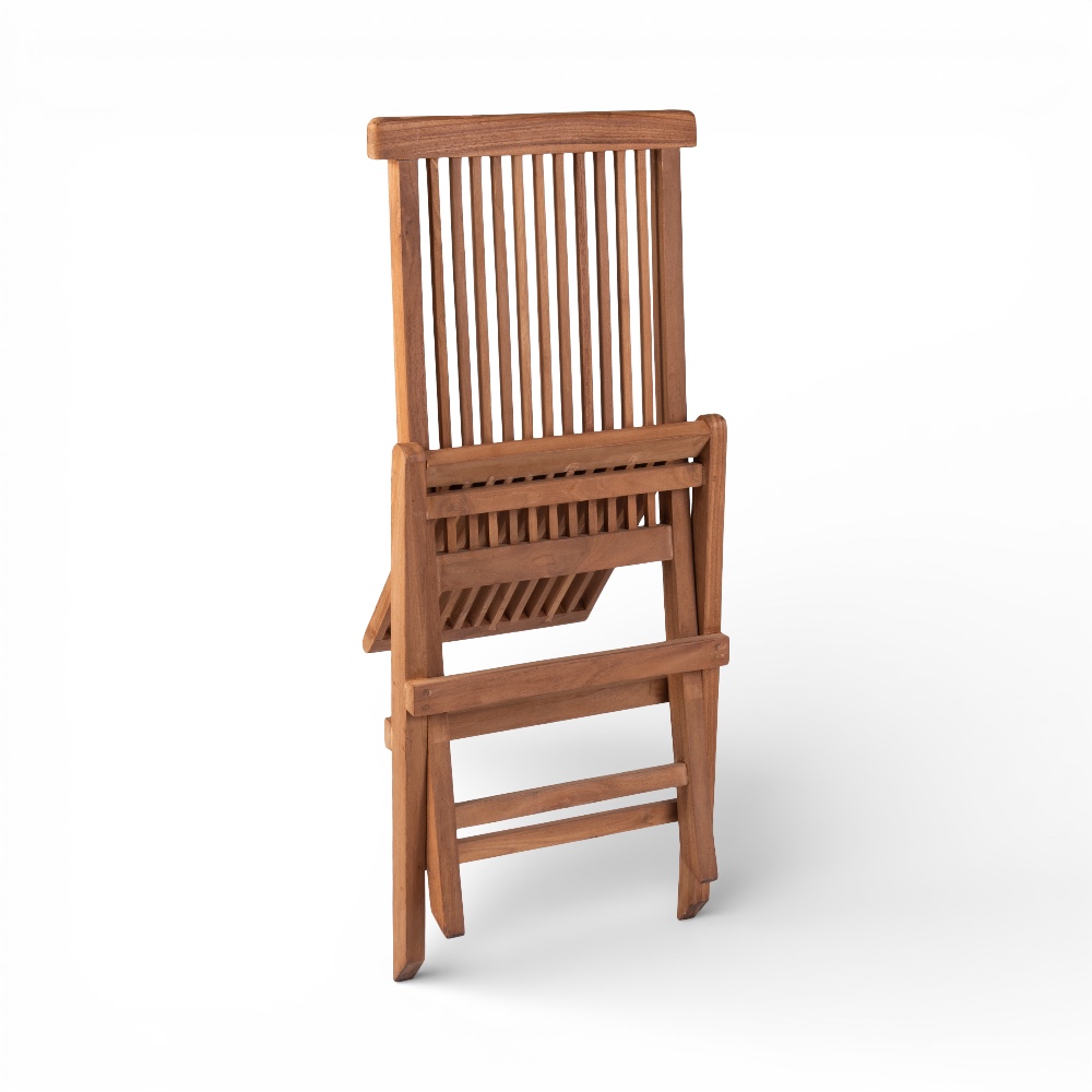 Marjory Teak Folding Chair - Image 2