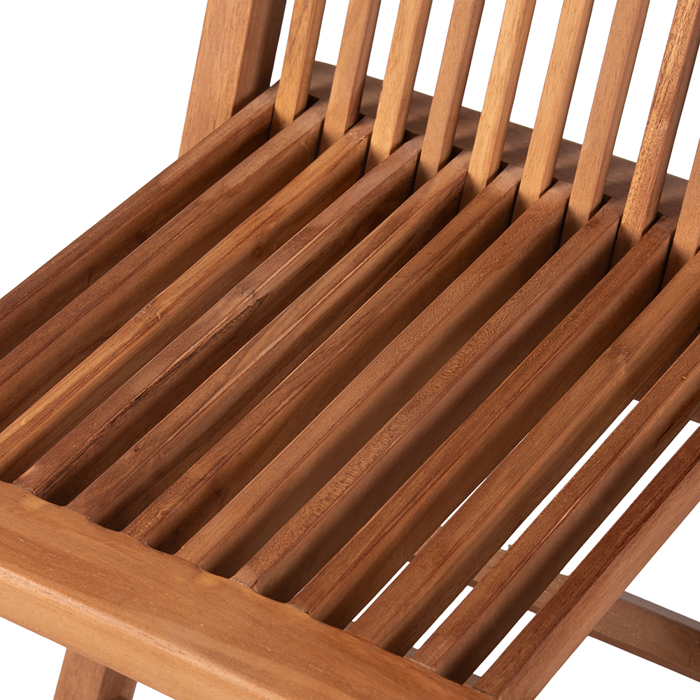 Marjory Teak Folding Chair - Image 9