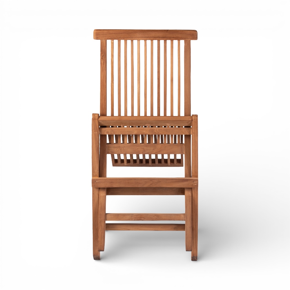 Marjory Teak Folding Chair - Image 4