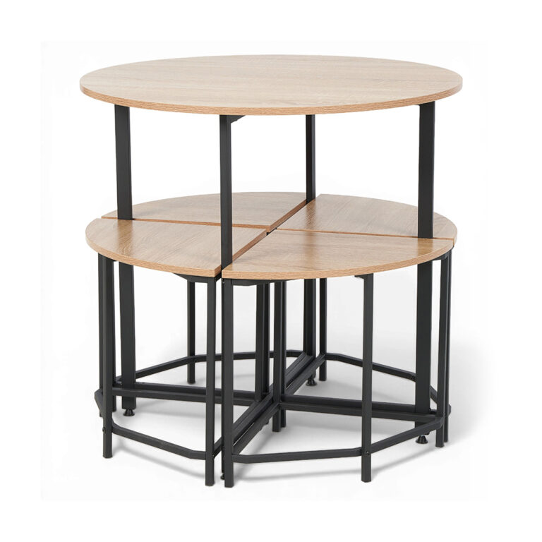 Melvyn Round Dining Set (4 Seater) - SSFHOME