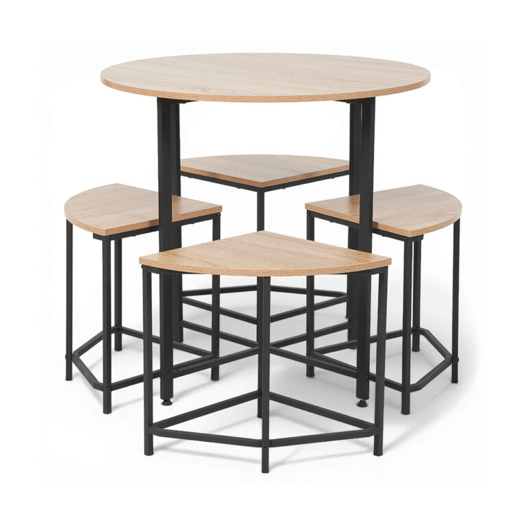 Melvyn Round Dining Set (4 Seater) - SSFHOME