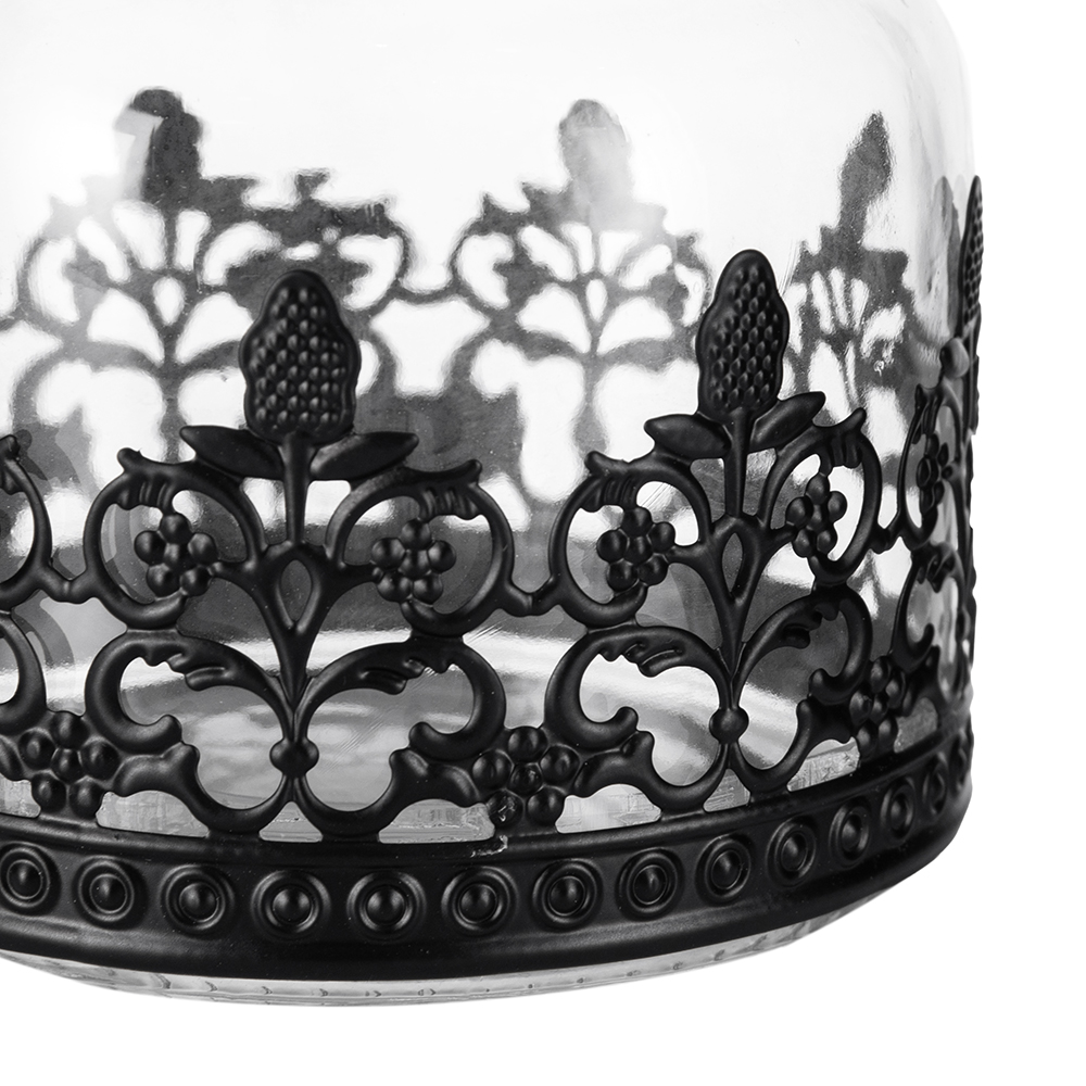 Glass Jar with Ivory Casing and Lid (H11.5cm) - Image 5