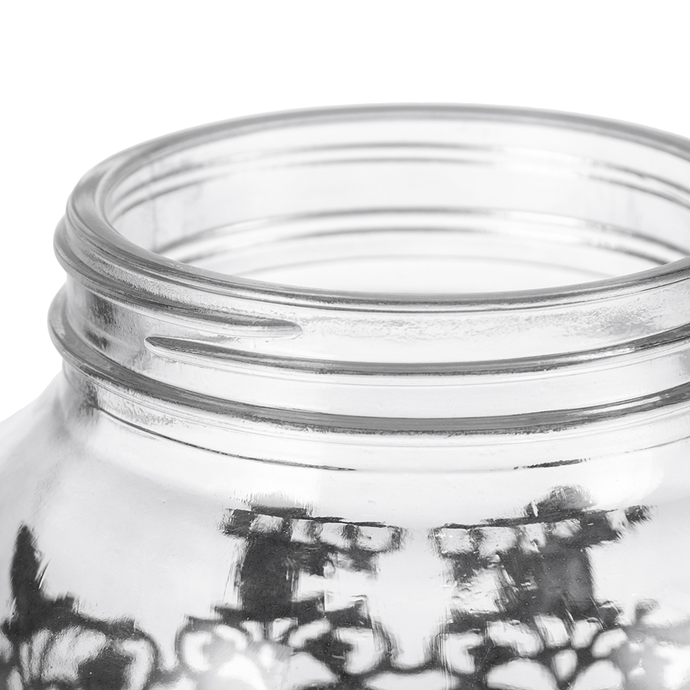 Glass Jar with Ivory Casing and Lid (H11.5cm) - Image 4