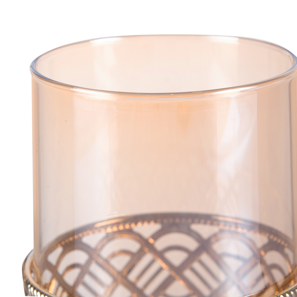Glass Canister with Gold Stand (H18.2cm) - Image 4
