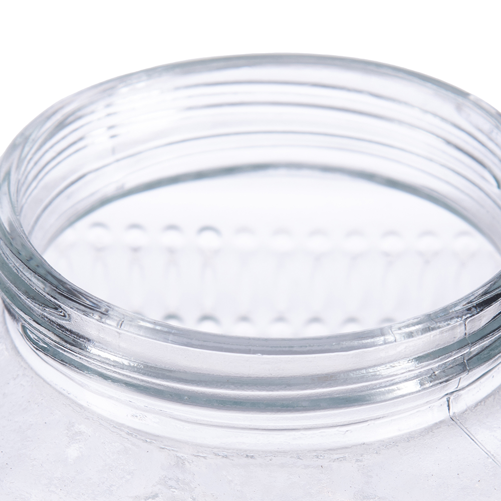 Glass Storage Jar with Bamboo Lid (H16cm) - Image 5