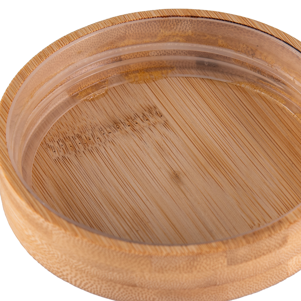Glass Storage Jar with Bamboo Lid (H16cm) - Image 6