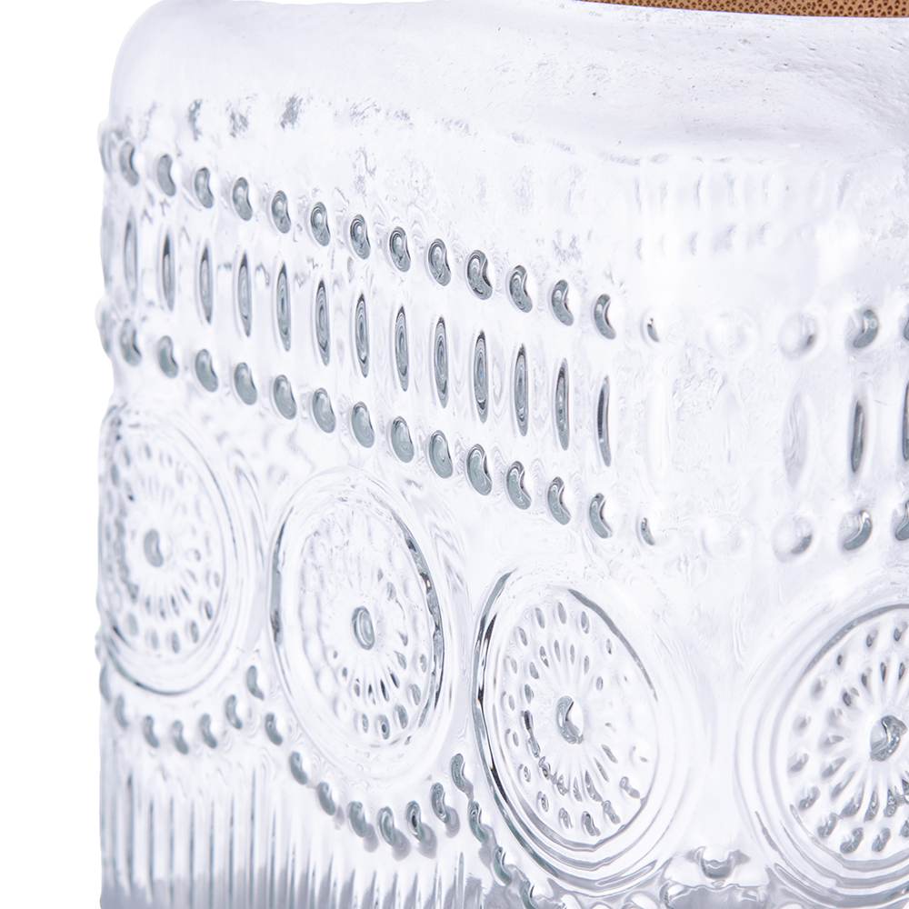 Glass Storage Jar with Bamboo Lid (H16cm) - Image 8