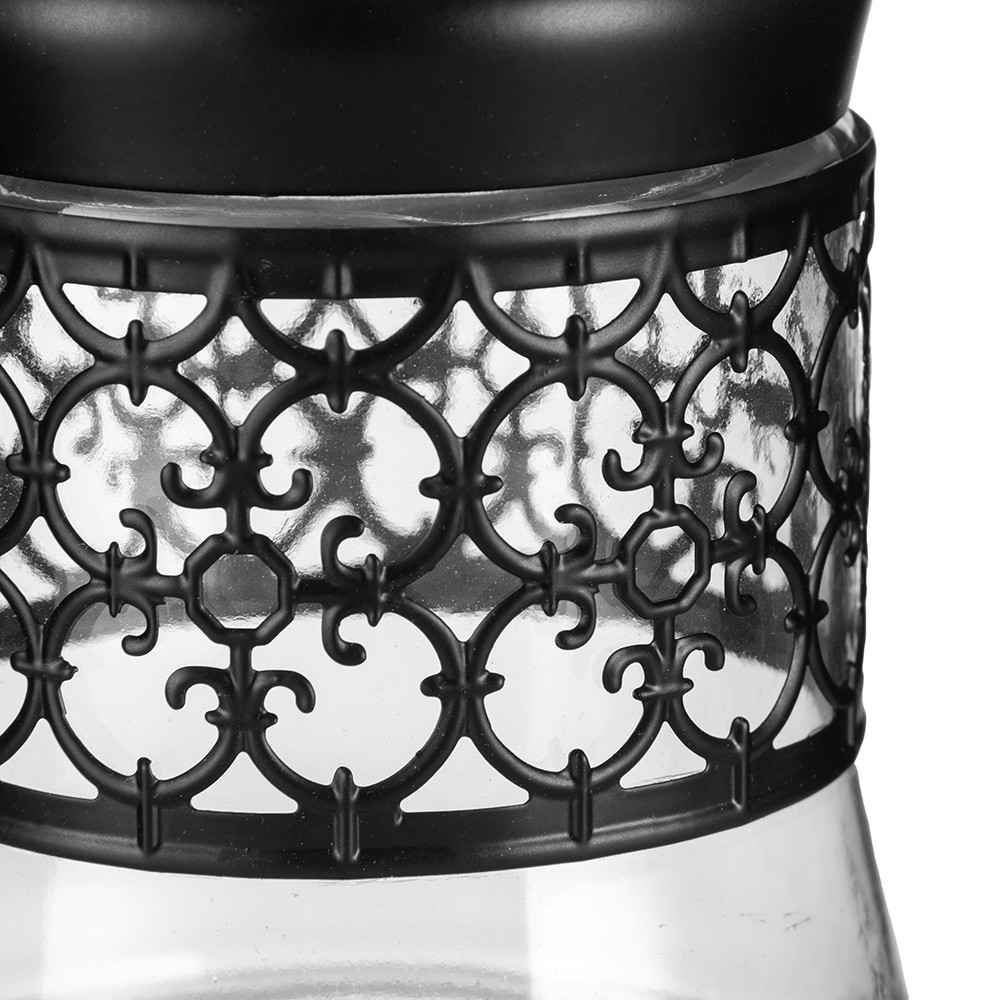 Glass Jar with Ivory Iron Casing and Lid (H18cm) - Image 5