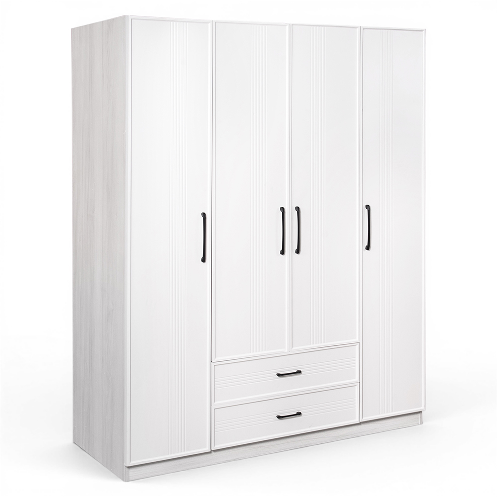 Brennon Wardrobe (4 Doors 2 Drawers)