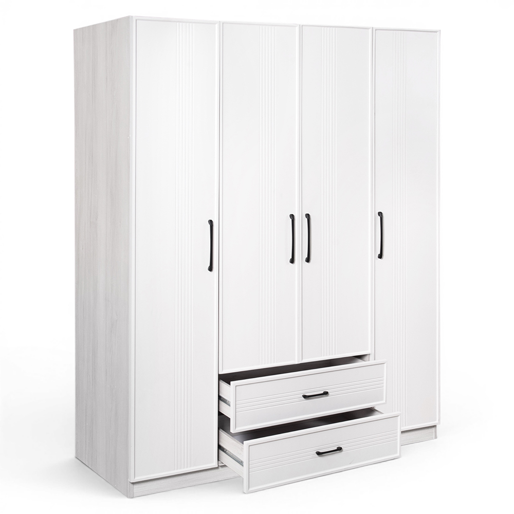Brennon Wardrobe (4 Doors 2 Drawers) - Image 3