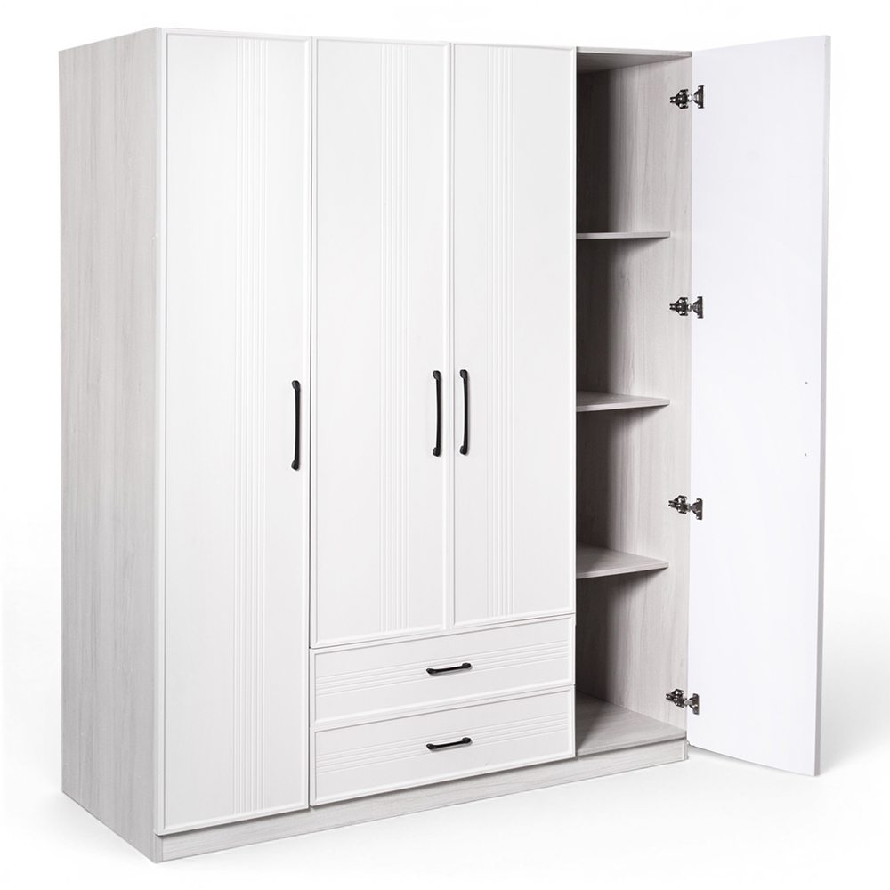 Brennon Wardrobe (4 Doors 2 Drawers) - Image 5