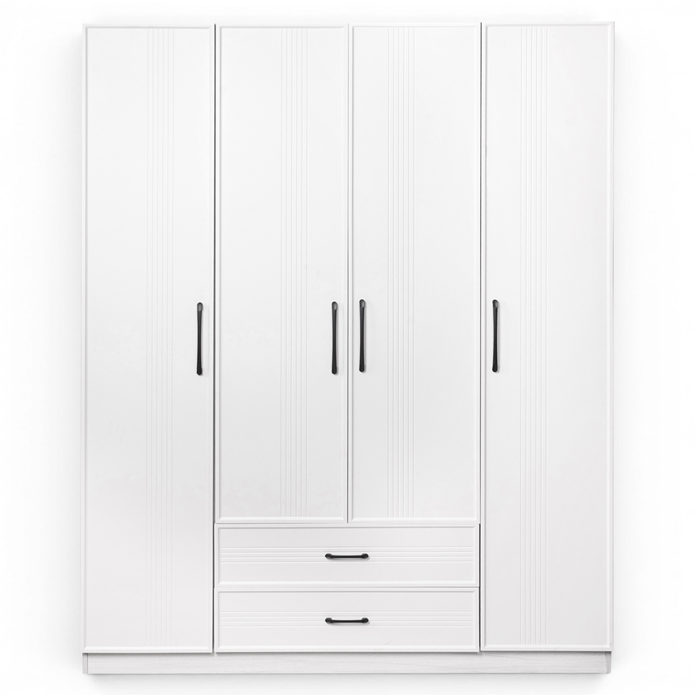 Brennon Wardrobe (4 Doors 2 Drawers) - Image 6