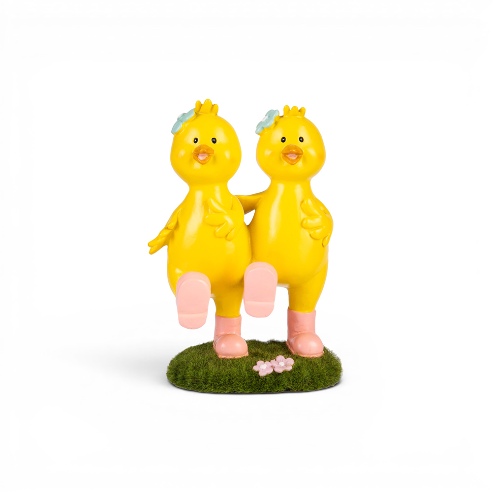 Two Dancing Chickens (H21cm) - Image 2