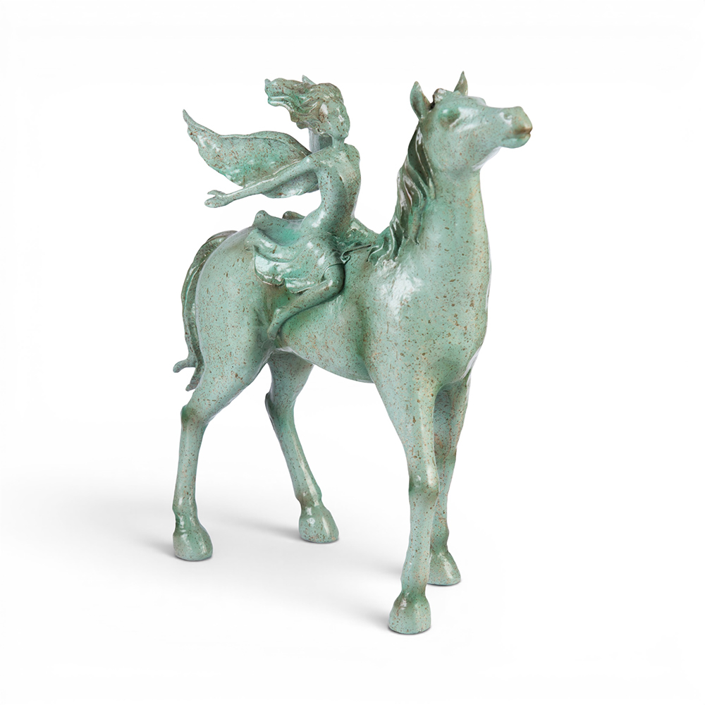 Angel Riding Horse (H35cm)