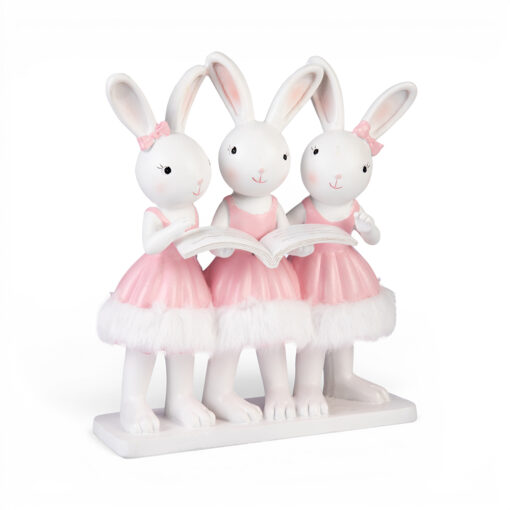 Resin Rabbit Reading (H27cm)
