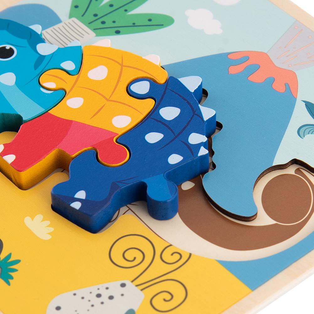 Wooden Dinosaur Snap-Fit Puzzle - Image 7