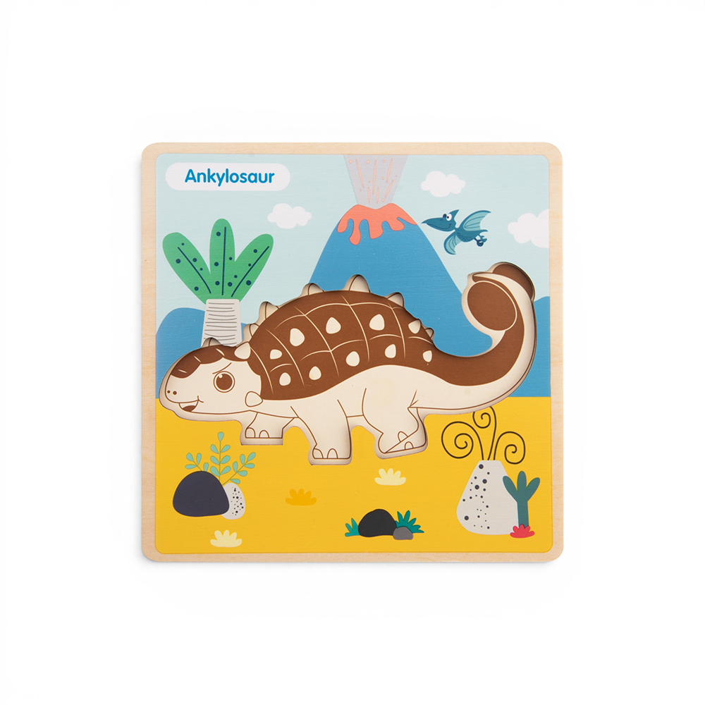 Wooden Dinosaur Snap-Fit Puzzle - Image 6