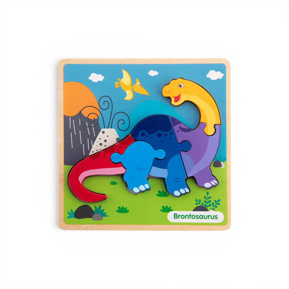 Wooden Dinosaur Snap-Fit Puzzle - Image 10