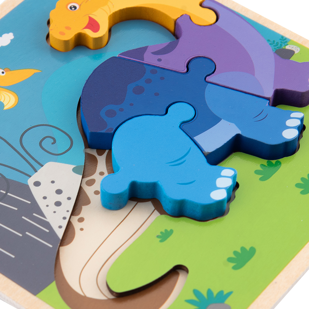 Wooden Dinosaur Snap-Fit Puzzle - Image 14