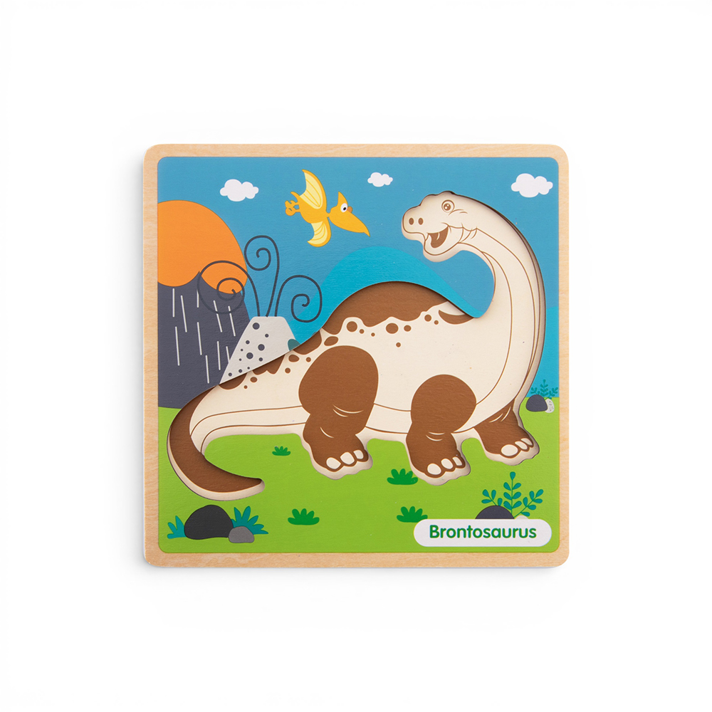 Wooden Dinosaur Snap-Fit Puzzle - Image 13