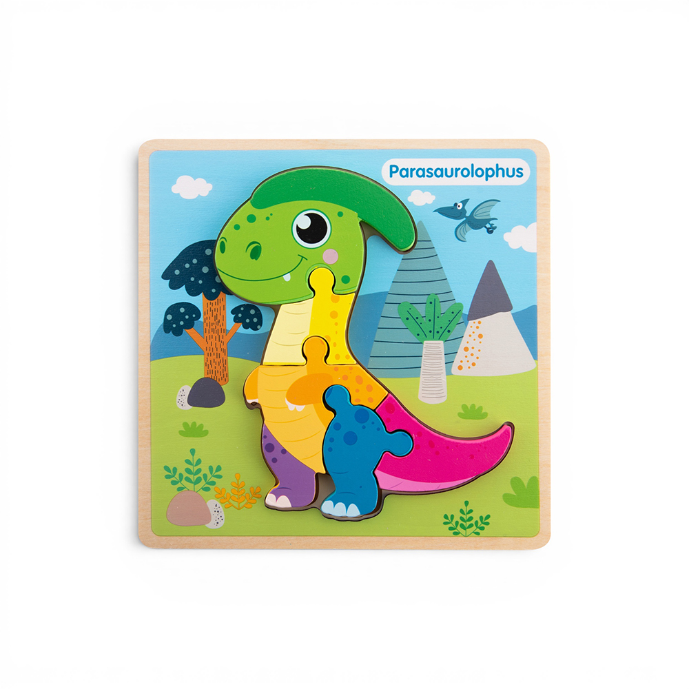 Wooden Dinosaur Snap-Fit Puzzle - Image 17